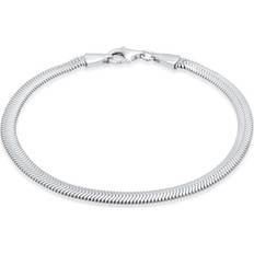 Armbänder Armband Flach Elegant Schlangenkette Fischgräte 925 Silber Kuzzoi Silber 1011461160