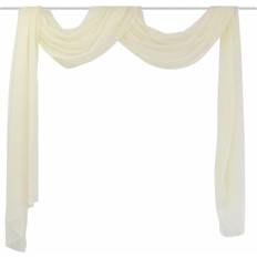 Tende vidaXL Sheer Voile Drape Cream Cream