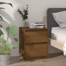 vidaXL Cabinet Honey Bedside Table