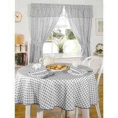 52x52 Charcoal Kitchen Gingham Tablecloth Multicolour, Green
