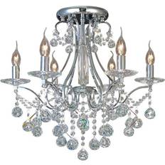 E14 Ceiling Flush Lights Bianco Semi Ceiling Flush Light
