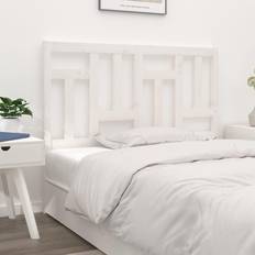 Beds & Mattresses vidaXL white, 155.5 Pine Bed Honey Headboard