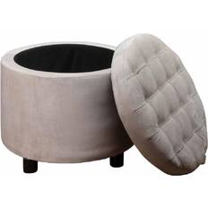 White Poufs FWStyle Grace Round Pouffe