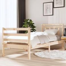 vidaXL massivt trä 75x190 Sängram