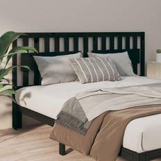 vidaXL black, 125.5 Pine Bed Headboard