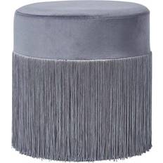 Grey Poufs Homescapes Grey Buckingham Velvet Pouffe