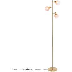 Glas - Rosa Golvlampor & Markbelysning QAZQA Deco guld Golvlampa