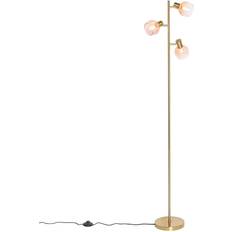 Rose Lampes sur Pied QAZQA Vidro Lampadaire 3 Lumière H 150 cm Rose Lampe sur Pied