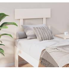 vidaXL Per Letto Bianca 93.5x3x81 cm In Legno Massello Di Pino Testiera