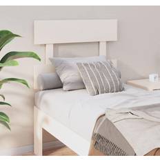 Fyrretræ Sengegavle vidaXL Sengegærde 93,5 x 3 x 81 cm Massivt Fyrretræ Hvid Sengegavl