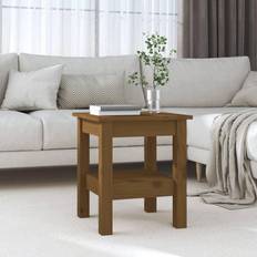 vidaXL 35 x 35 x 40 cm Massivt Fyrretræ Gyldenbrun Sofabord