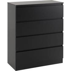 Wood Chest of Drawers SECONIQUE Malvern 4 Chest of Drawer 80x100cm