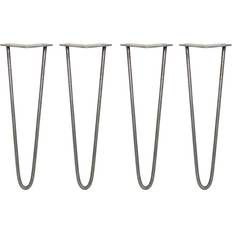 MonsterShop Legs 4 Pieds en Épingle À Cheveux 40.6 cm 2 Tiges 10 mm Plateau de table