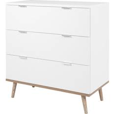 Commodes Finori Göteborg 1 White/Sonoma Oak Chest of Drawer 79.8x86.5cm