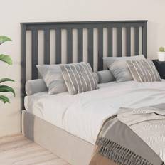 vidaXL Per Letto Grigia 166x6x101 cm In Legno Massello Di Pino Testiera