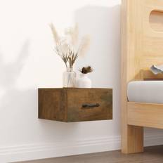 Grey Bedside Tables vidaXL Smoked oak, 1 Bedside Table