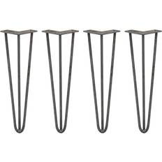 Tischplatten MonsterShop Tischbeineset 4 x 40.5cm 10mm Rohstahl Tischplatte