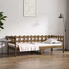 Daybeds - Fyr Sofaer vidaXL Daybed 80 x 200 cm Massivt Fyrretræ Gyldenbrun Sofa 3 personers