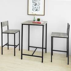 SoBuy 3-Piece Bartisch OGT27-HG Tischgruppe