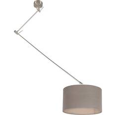 QAZQA Loftlamper QAZQA Hængelampe taupe justerbar Blitz I. Pendel ∅ 35cm