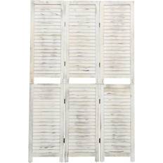 vidaXL 3-panels massivt Rumdeler