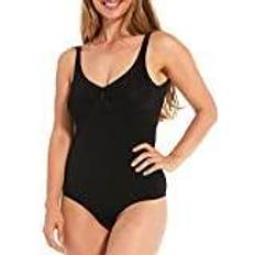 Dame - Elastan / Lycra / Spandex Bodys Magic Bodyfashion Low Back Body Black Top 1.0 pieces