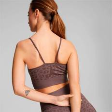 Brown - Sportswear Garment Bras Puma Low Impact Formknit Seamless - Dusty Plum-leopard Print