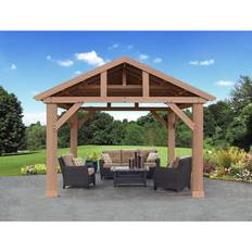 Westmann Holzpavillon Yukon 14x12 Natur braun, 427x366x330