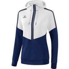Erima Womens Squad Hoody - White/New Navy/Slate Grey