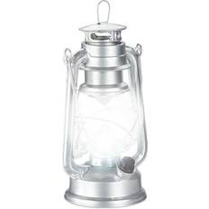 Silber Laternen Relaxdays LED, Retro Sturmlampe Laterne