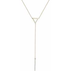 Elli Women Necklace Y-Shape Triangle - Gold Plated