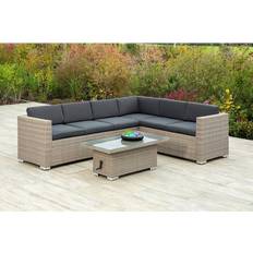 Braun Lounge-Sets Merxx Bellante Ecksofa Lounge-Set