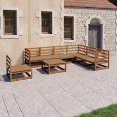 vidaXL Solid Pinewood Garden Outdoor Lounge Set