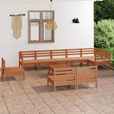 vidaXL Solid Pinewood Garden Outdoor Lounge Set