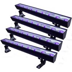 Zwart Buitentuinsets UV50LED Bar 4er Set 9x3W Schwarzlicht