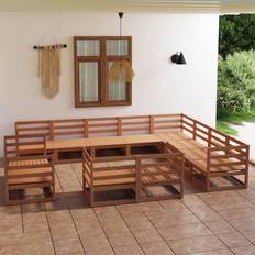 vidaXL Solid Pinewood Garden Outdoor Lounge Set