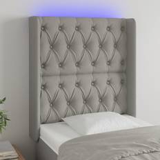 vidaXL A LED Grigio Chiaro 83x16x118/128 cm In Tessuto Testiera