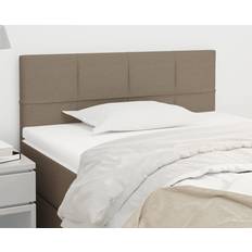 vidaXL 90 x 5 x 78/88 cm Stof Gråbrun Sengegavl