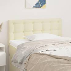 vidaXL 80x5x78/88 cm Kunstlæder Cremefarvet Sengegavl