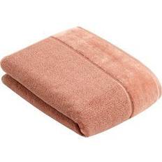 Vossen Pure Vegan Duschtuch Badezimmerhandtuch Braun, Rot