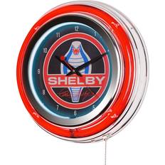 American Art Decor Shelby Retro Round Neon Wall Clock