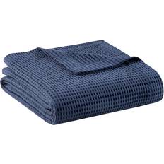 Beautyrest Waffle Weave Cotton Blankets Blue (228.6x228.6cm)