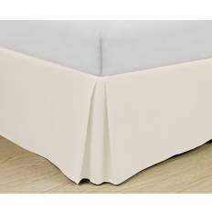 White Valance Sheets Swift Home Double Brushed Microfiber Pleated Easy Fit Bed Skirt Coconut Milk Califor Valance Sheet White