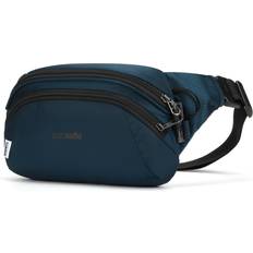 Fack för laptop/surfplatta Midjeväskor Pacsafe Metrosafe LS120 Econyl Hip bag size 2 l, blue