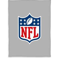 Polyester Dekens Herding NFL Shield Logo Flauschdecke 150cm x 200cm Grau