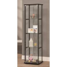 Coaster 4-Shelf Glass Cabinet 16.8x63.7"