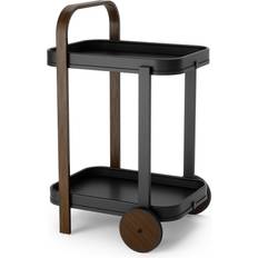 Umbra Bellwood Bar Cart Black Walnut Trolley Table
