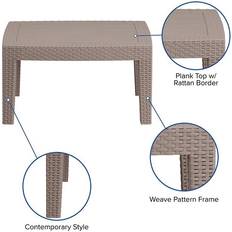 Seneca Light Gray Faux Rattan