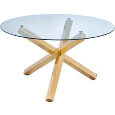 Best Master Furniture Tracy Tempered Dining Table