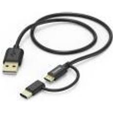 Kabels Hama 2in1 Micro USB Kabel 1 M